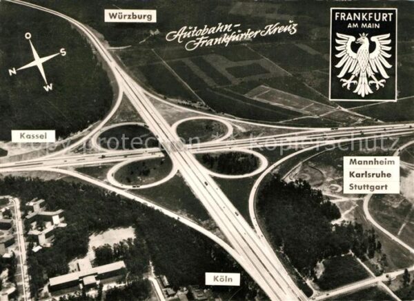Autobahn Frankfurter Kreuz Fliegeraufnahme