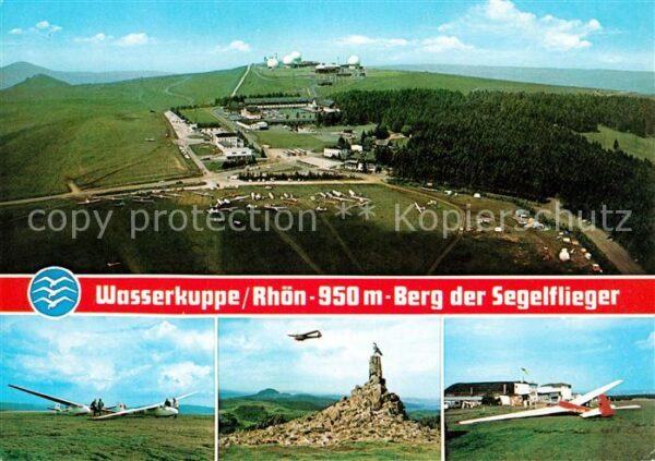 Segelflug Gliding Vol-Voile Vuolo-a-Vela Wasserkuppe Rhön Fliegeraufnahme