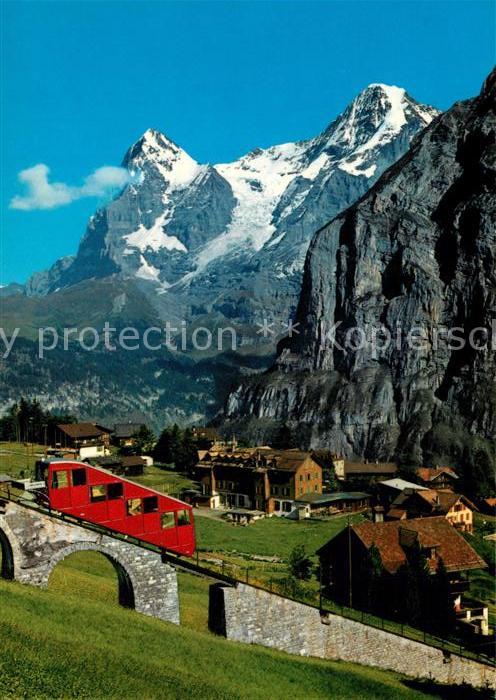 Zahnradbahn Allmendhubelbahn Mürren Eiger Mönch