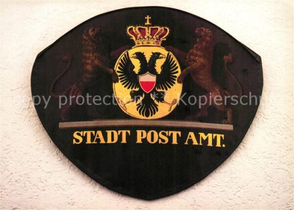 Post Posthausschild Lübeck um 1855