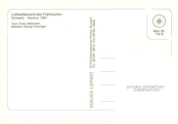 Liederkarte Fränkische-Schweiz-Lied – Bild 2
