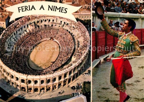 Stierkampf Feria Nimes Monument Romain
