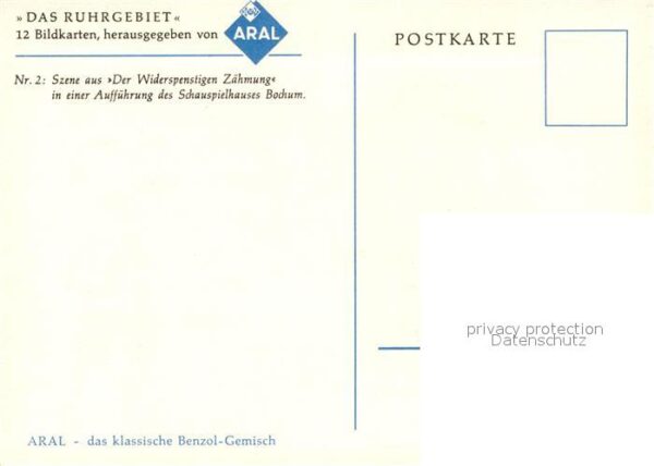 Werbung Reklame Aral Künstlerkarte Ruhrgebiet Der Wider – Bild 2