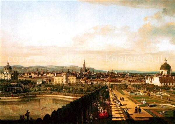 Kuenstlerkarte Bernardo Bellotto Canaletto Wien vom Be