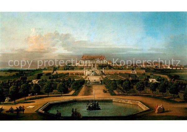 Kuenstlerkarte Bernardo Bellotto Canaletto Schlosshof