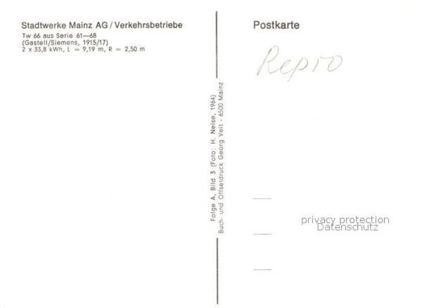 Strassenbahn Tw 66 Stadtwerke Mainz – Bild 2