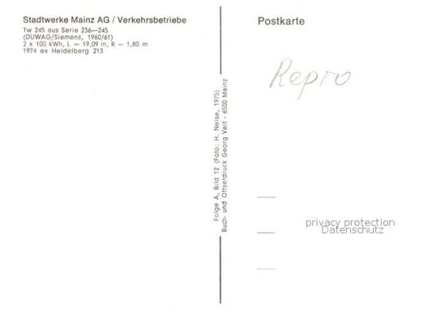 Strassenbahn Tw 245 Mainz – Bild 2