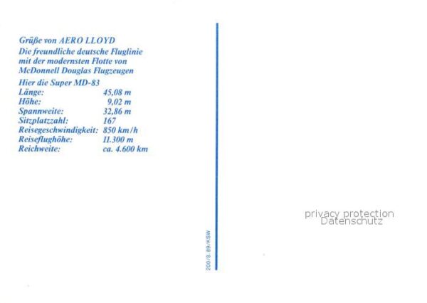 Flugzeuge Zivil Aero Lloyd McDonnell Douglas Typ MD-83 – Bild 2