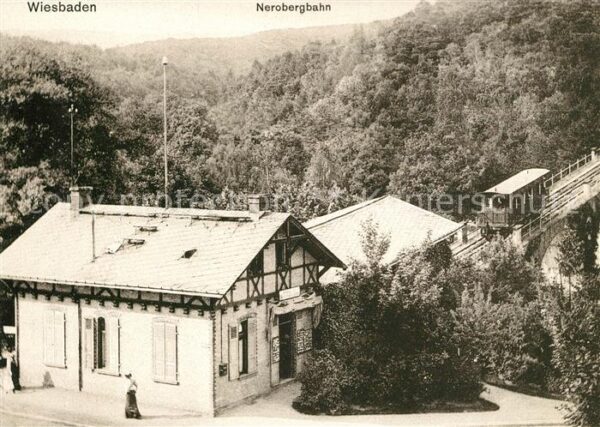 Bergbahn Nerobergbahn Wiesbaden um 1900 Talstati