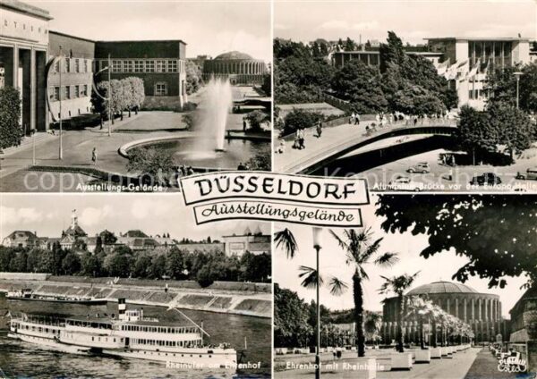 Ausstellung Düsseldorf Seitenraddampfer Ehrenhof Rh