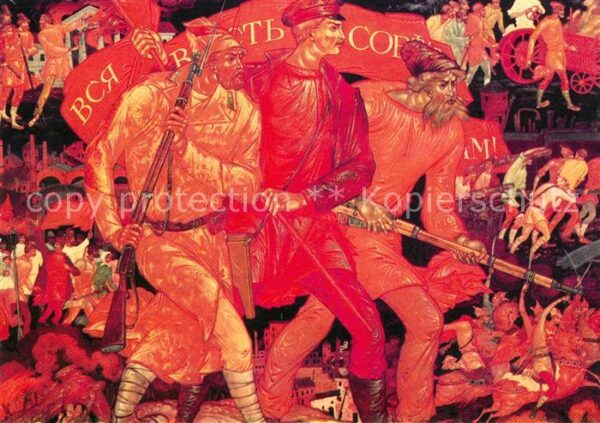 Kuenstlerkarte V. M. Khodov All Power to the Soviets
