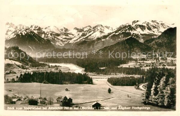 Altstaedten Allgaeu Blick vom Malerwinkel