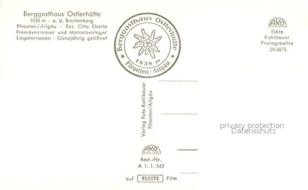Pfronten Breitenberg Berggasthaus Ostlerhütte – Bild 2