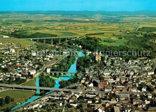 Limburg Lahn Fliegeraufnahme Lahnpartie Brücken