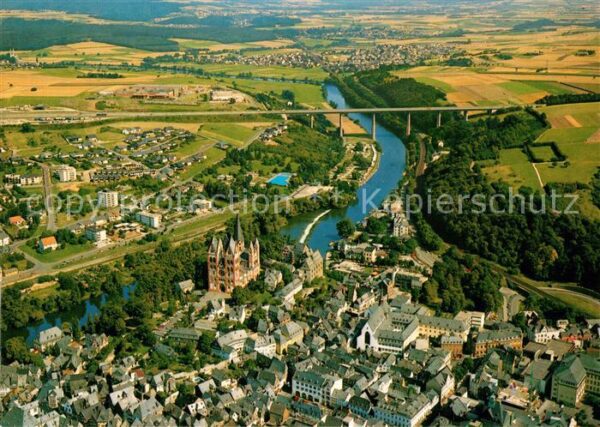 Limburg Lahn Fliegeraufnahme mit Dom und Lahn