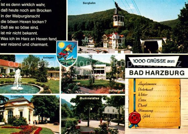 Bad Harzburg Bergbahn Juliusbad Bummelallee Trinkhal