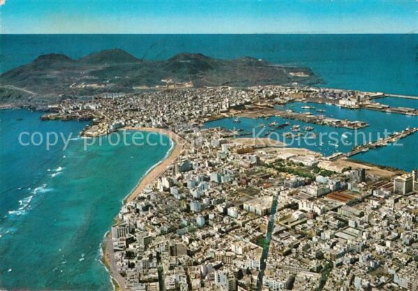 Las Palmas Gran Canaria Fliegeraufnahme Strand Hafen
