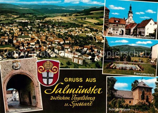 Salmuenster Bad Soden Fliegeraufnahme Alter-Herrensitz Schloß