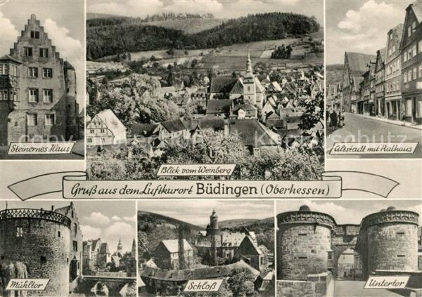 Buedingen Hessen Steinernes-Haus Rathaus Untertor Schloß