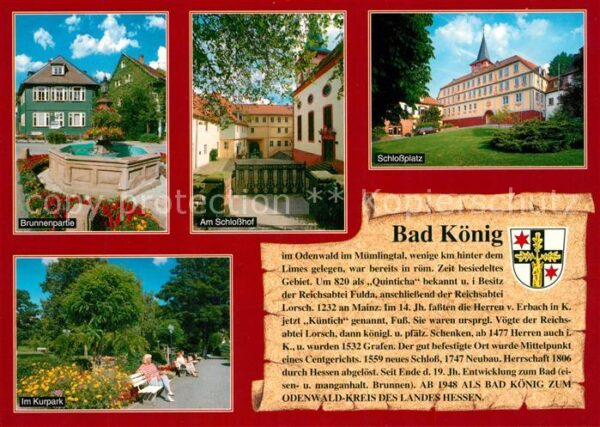 Bad Koenig Odenwald Schloßplatz Kurpark Schloßhof