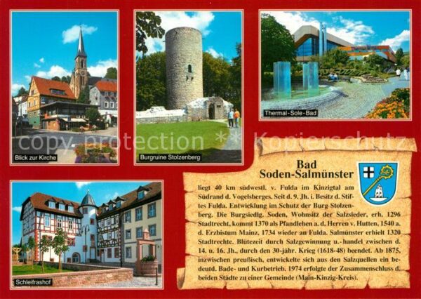 Salmuenster Bad Soden Kirche Burgruine Stolzenberg Sole-Bad S