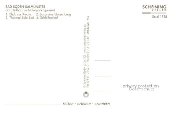 Salmuenster Bad Soden Kirche Burgruine Stolzenberg Sole-Bad S – Bild 2