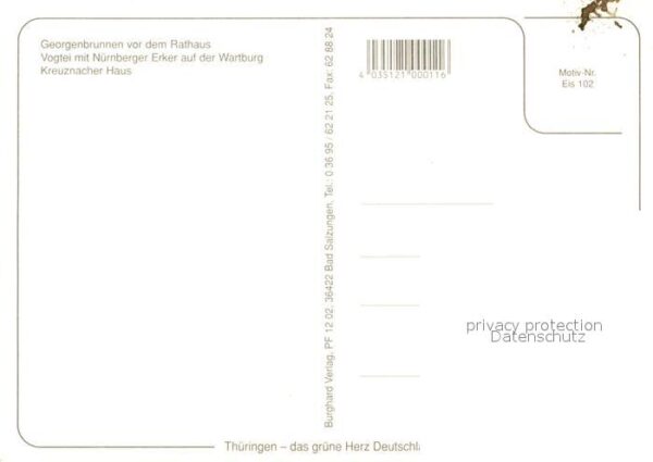 Eisenach Thueringen Wartburgstadt Vogtei mit Nürnberger Erk – Bild 2