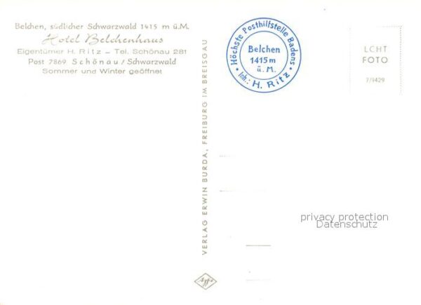 Belchen Baden mit Alpen Berghotel-Belchenhaus Schönau – Bild 2