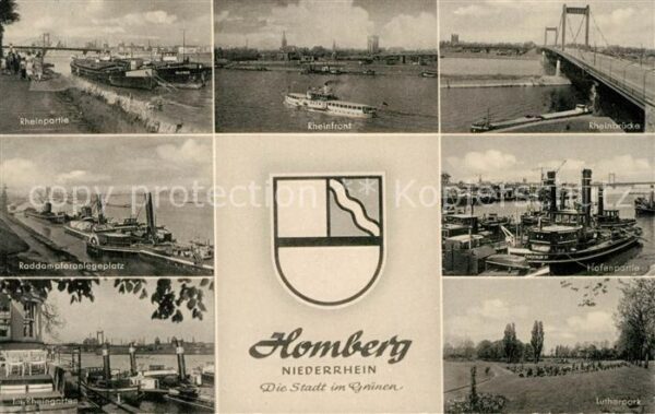 Homberg Niederrhein Rheinpartie Dampfer Rheinbrücke Raddamp