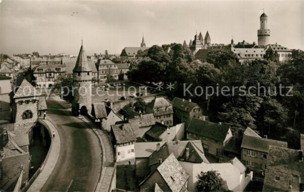 Bad Homburg Teilansicht mit Stadttürmen