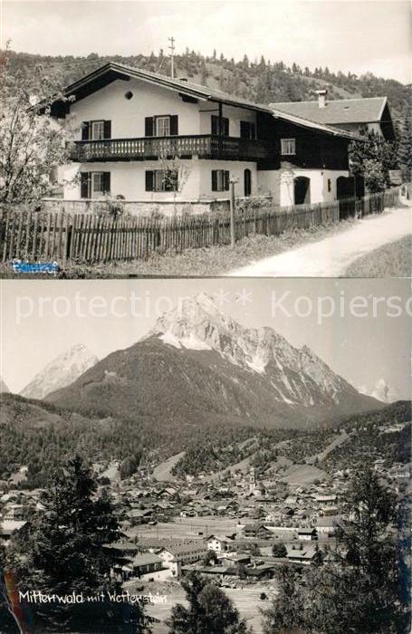 Mittenwald Bayern mit Raimhof und Wetterstein