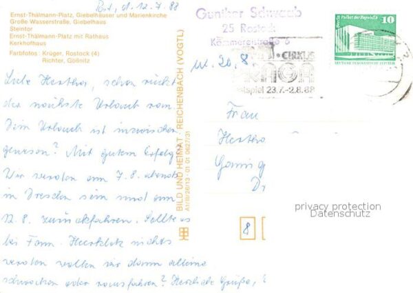 Rostock Ernst Thälmann Platz Giebelhäuser Stein – Bild 2