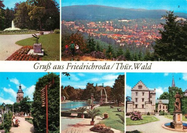 Friedrichroda Puschkinpark Gesamtansicht Kuranlagen S