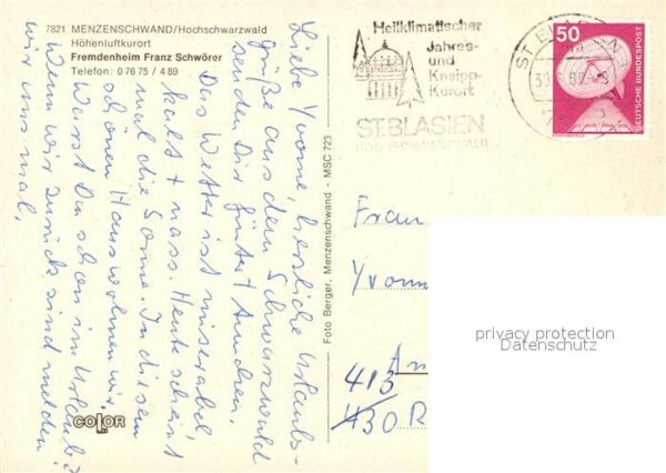 Menzenschwand Fremdenheim Schwörer – Bild 2
