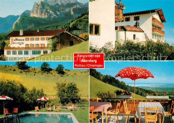 Rottau Chiemgau Gasthaus Adersberg Schwimmbad Terrasse