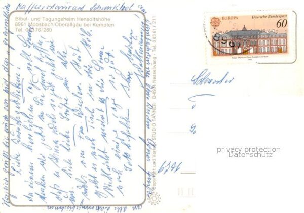 Moosbach Sulzberg Bibel und Tagungsheim Hensoltshöhe Allg – Bild 2