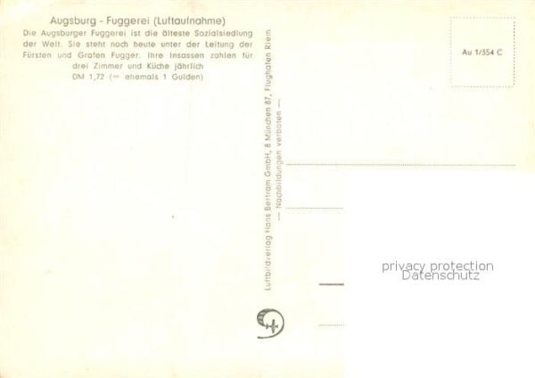 Augsburg Fuggerei Fliegeraufnahme – Bild 2
