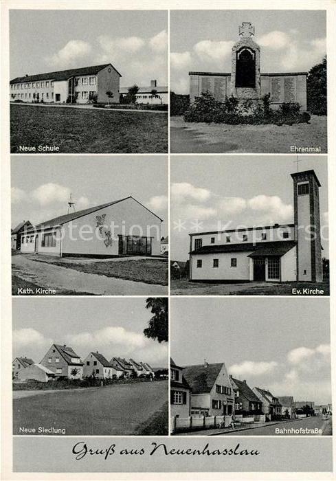 Neuenhasslau Schule Ehrenmal Kath Kirche Ev Kirche N