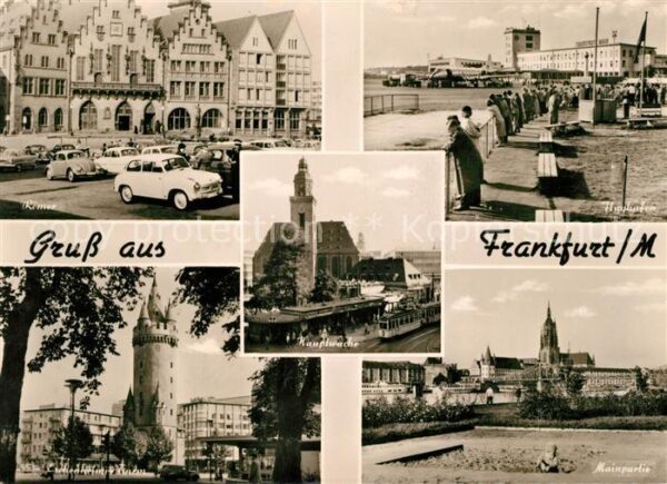 Frankfurt Main Römer Eschenheimer Turm Mainpartie Haup