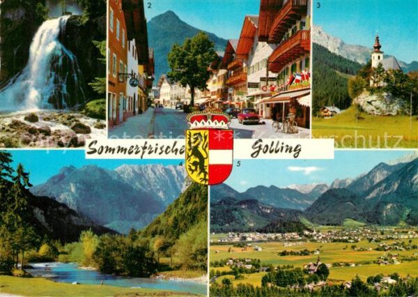 Golling Salzach Schwarzbach Fall Gollim mit Dachstein S