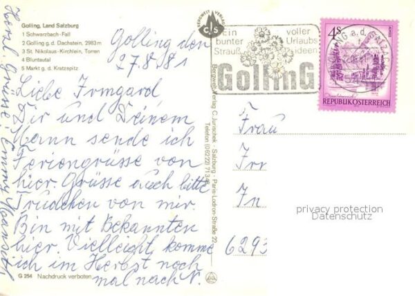 Golling Salzach Schwarzbach Fall Gollim mit Dachstein S – Bild 2