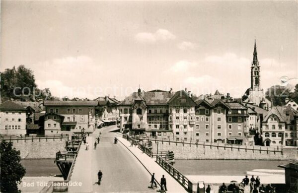Bad Toelz Isarbrücke Altstadt Kirche