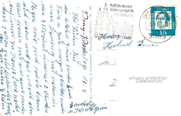 Braunlage Gesamtansicht mit Wurmberg Kurpark Rose – Bild 2