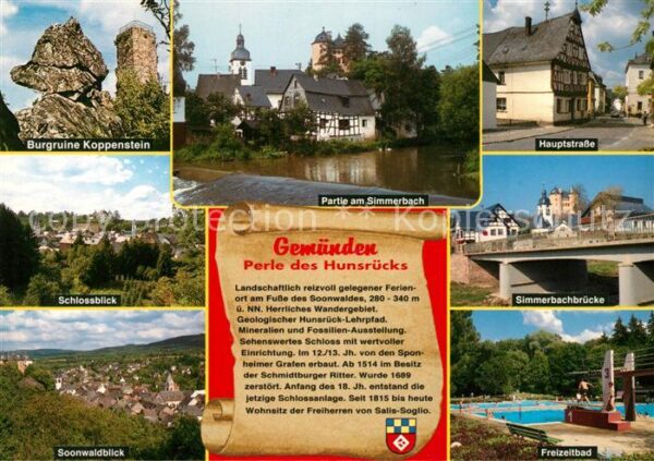 Gemuenden Hunsrueck Burgruine Koppenstein Schloss Partie am