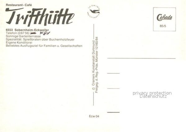 Eckweiler Bad Sobernheim Restaurant Cafe Trifthütte Fliegeraufna – Bild 2