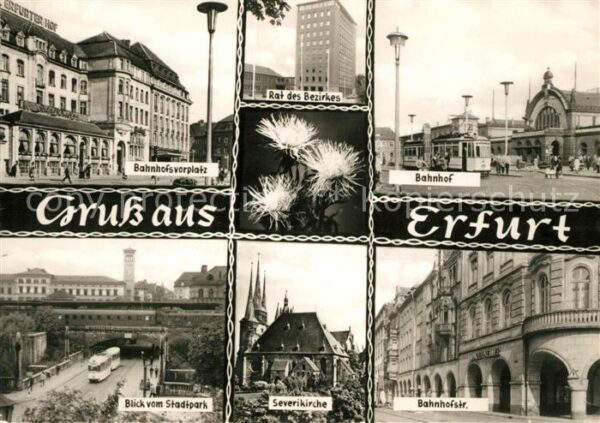 Erfurt Bahnhof Vorplatz Rat des Bezirkes Blick