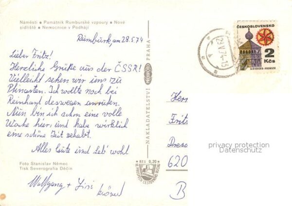 Rumburg Rumburk Namesti Pamatnik Rumburske vzpoury Nove – Bild 2