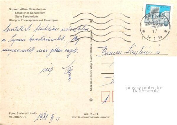 Sopron Oedenburg Allami Szanatorium Staatliches Sanatori – Bild 2