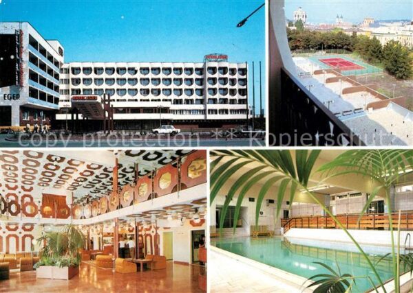 Eger Cheb Tschechien Hotel Eger Foyer Hallenbad Tennisplatz