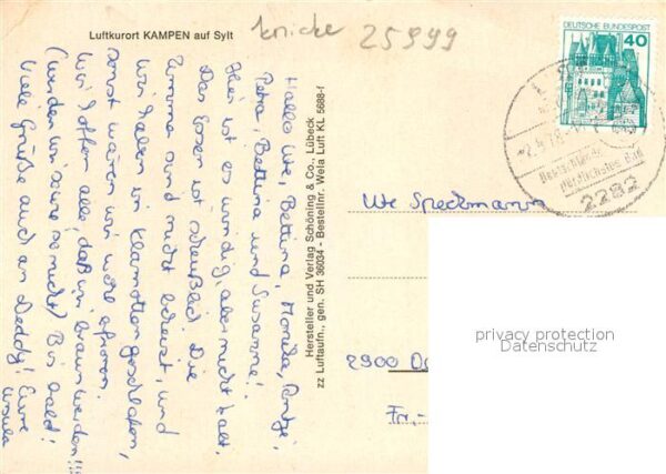Kampen Sylt Luftkurort Nordseeinsel Fliegeraufnahme – Bild 2
